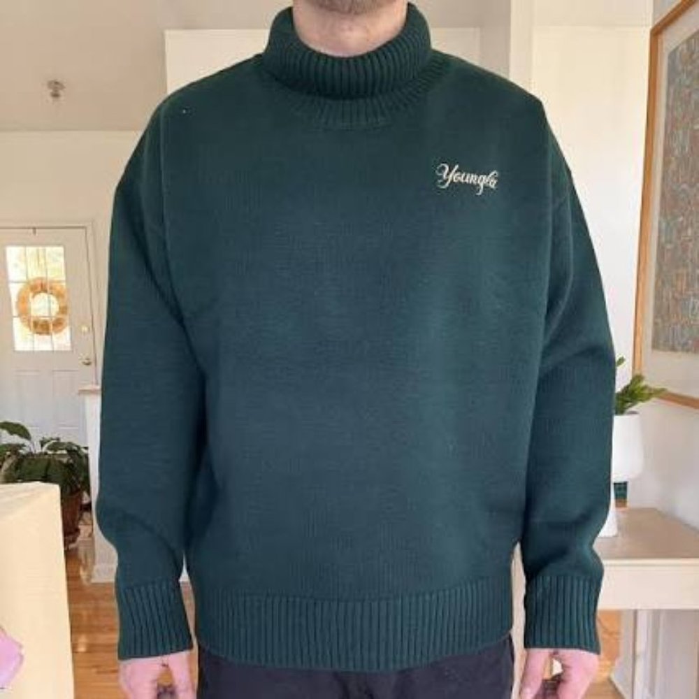 YoungLA Green Turtleneck